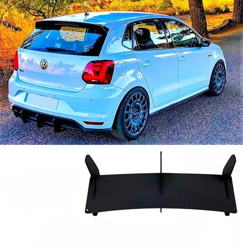 For Auto Perfectionists UK Rear Diffuser Spoiler Body Kit Compatible With VW Volkswagen Polo MK5 6C GTI 2014-2017 ABS Gloss Black