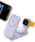 Stazione di ricarica induttiva 3 in 1, colore lilla, certificato Qi2 da 15 W, per Apple Watch Ultra/9/8/7/SE, iPhone 16/15/14/13 Pro Max, Pro/4/3