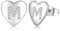 Ohrringe Silber 925 Ohrstecker Silber 925 für Damen Mädchen Kinder, Klein Herz Ohrringe Silber Buchstaben Ohrstecker mit Zirkonia, Schlafen Knorpel Ohrstecker 10mm (silber-M)