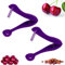 Lot de 2 dénoyauteurs de cerises - Enlèvement rapide des pierres de fruits - Convient pour la cuisine - Aubépine - Datte rouge - Jujube pour élimination rapide des pierres de fruits (violet)