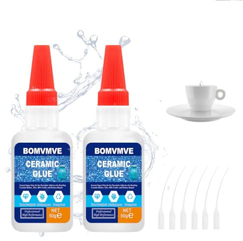 100 g Sekundenkleber für Keramik, Porzellankleber, Keramikkleber Transparent, Superkleber für Keramik, Porzellan, Kunststoff, Glas, Metall