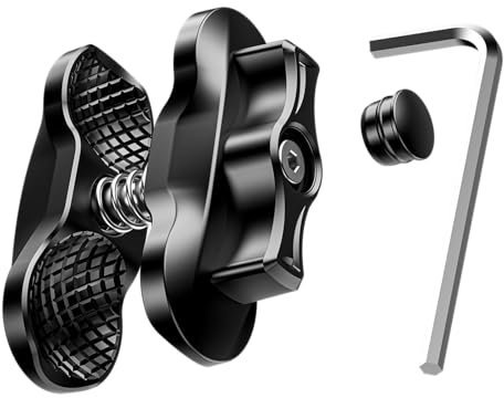 iMESTOU 1 Anti-Theft Double Socket Arm for RAM Mounts B-Size -Aircraft Aluminum Security Ball Joint Adapter with Tool-Less Adjustment, 2.5 Length, Compatible with 1 Ball Phone Mounts & Accessories