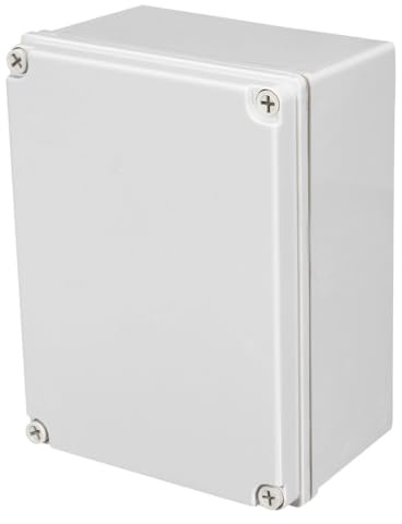 TOP-VIGOR 200 x 150 x 100mm Waterproof Electrical Junction Box with Screw | Wateproof IP67 ABS Plastic Project Boxes for DIY Electronics Projects, Indoor Power Module Case, Instrument Case Box