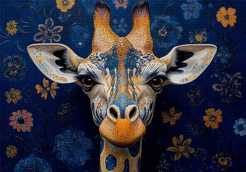 Jigsaw Puzzles for Adults 2000 Animal Impossible Jigsaw for Adults Educational Games Giraffe Puzzle 2000 Pieces Suitable Beginners and Girl Aged 14 up Also Women and Men Beautiful Gifts 100x70cm C-636