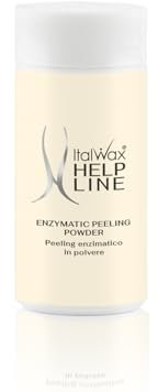 Italwax Help Line Enzymatic Peeling Powder 30 g – Sanftes Gesichtspeeling mit Papain und Bromelain – Hautpflege vor dem Wachsen – Für professionelle und private Anwendung