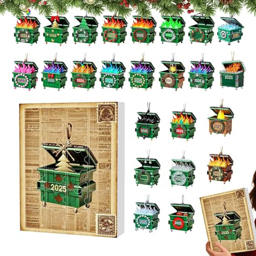 2025 Weihnachts Advent Ornament Countdown Kalender 24 Tage Mit