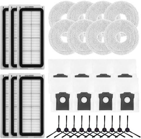 Kit de pièces de rechange pour aspirateur robot Conga X50, Cecotec pour X-Treme – Comprend des brosses latérales, des filtres, des chiffons et des sacs à poussière (B)