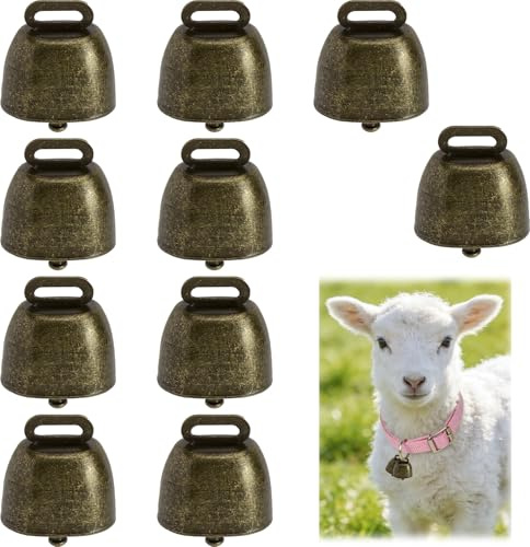 TLDBATICE 10 mini campane, campanelle in metallo per animali vintage, campane in metallo, per accessori fai da te, decorazioni natalizie per cani, gatti, capre, pecora, collare
