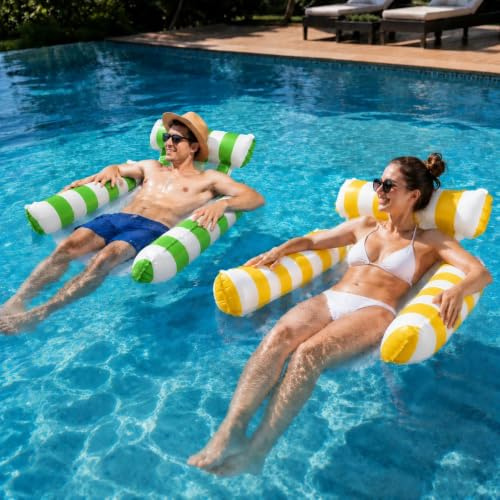Pool Sitz Schwimmende Hängematte, Wasserhängematte Spielzeuge Luftmatratze Pool Sessel Wassersitz Poolhängematten Liegematte für Erwachsene