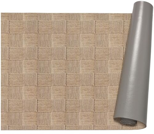 ANRO Küchenläufer Teppich Läufer Flur Küchenteppich rutschfest Küchenmatte PVC abwaschbar Flurläufer pflegeleicht Patchwork Seil 450 x 67 cm