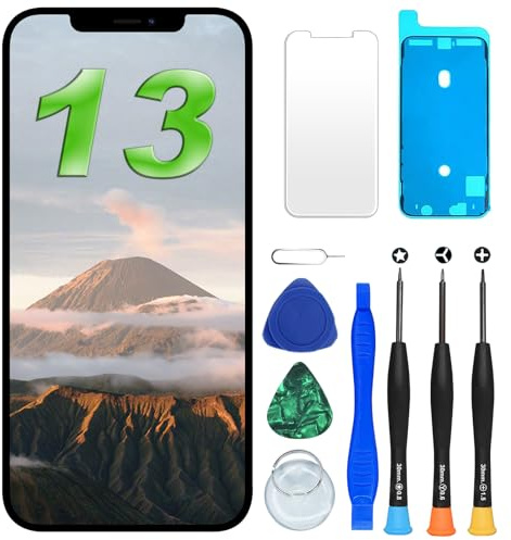 Digi4U LCD Screen Replacement for iPhone 13 6.1 With Small Notch | FHD LCD Display Digitizer Assembly With 3D Touch, Small Notch Design, Face ID Compatible and Repair Tools Included