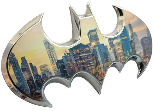 Fan Emblems Batman Batwing Logo 3D Car Emblem Cromo, DC Comics Sticker Decal per auto flette per aderire completamente ad auto, camion, motocicli, computer portatili, finestre, quasi tutto