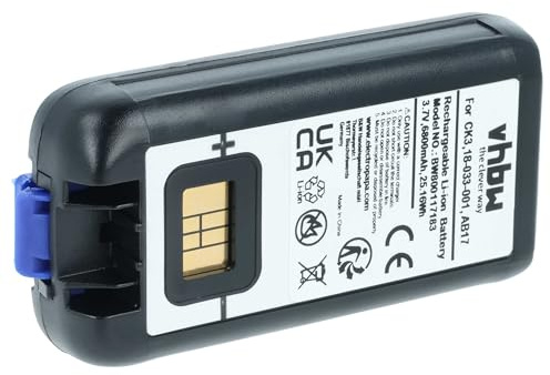 vhbw Akku Ersatz für Intermec 318-033-021, 318-033-001, 318-034-001, AB17 für Barcodescanner POS (6800mAh, 3,7V, Li-Ion)