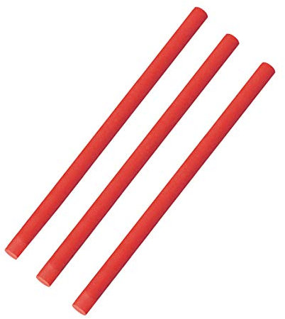 EXPLORER Poolnudel Schwimmnudel 160x7 cm aus PU-Schaum Pool-Noodle Schwimm-Noodle zum Schwimmen Planschen (3 St?ck, Rot)