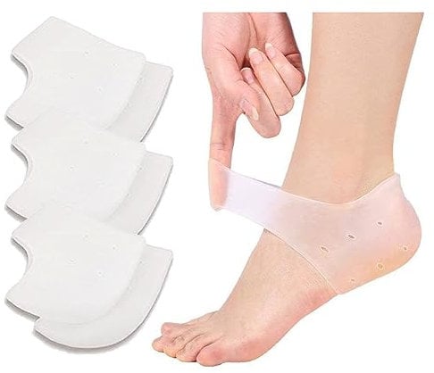 VivoFoot 2 Paires Protège Talons En Gel, Insertions De Fasciite Plantaire, Coussin En Silicone Pur Soulager La Douleur Au Talon Et Les Talons Fendillés