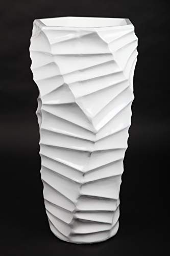 point home Blumentopf, Pflanzkübel, Pflanzgefäß aus Fiberglas, weiß, 70,5cm - für Innen