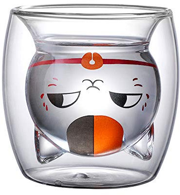 Katzentasse, Doppelwandige gläser, 220ml Espresso Kaffee Tee Tasse Glas kawaii Katze Design tassen 3D Kätzchen Gläser Hitzebeständig kaffeetassen Milch Saft Weihnachts kaffeegläser