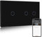 BSEED Smart ZigBee Interruptor de Luz,Negro Interruptor inteligente 1 Gang 1 Vía+2 Gang 1 Vía,Compatible con Alexa y Google Home, Control de APP(Zigbee Gateway Hub Requerido)