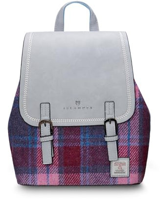 Snow Paw Harris Rucksack Tweed Pink Blau Tartan Jura