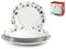 Home 18 pièces de vaisselle Winterly en porcelaine décorée