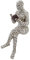 Ornamento di Figura, Scultura di Figura, Figura Scolpita Dipinta a Mano, Statuetta di Donna di Lettura Semplice Artigianato Decorativo da Scrivania Personalizzato, Ornamenti da Scaffale per La Casa(F)