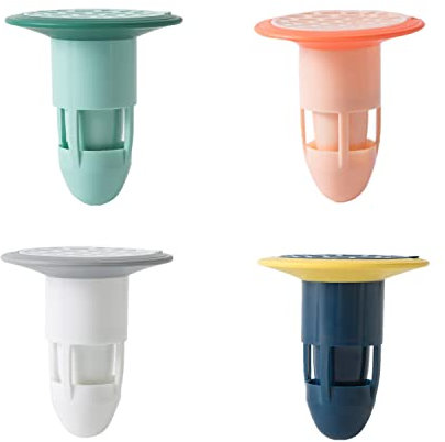 4 Pieces Deodorant Floor Drain Core Silicone Hair Trap Filter Drain Backflow Preventer Shower Toilet Floor Drain Core for Bathroom In Floor Water Leaking