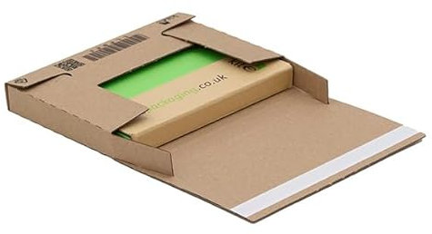 Versandkarton, C6, A6, haftklebend, für große Briefe, starker Karton, Versandkarton, Braun, 10 Stück