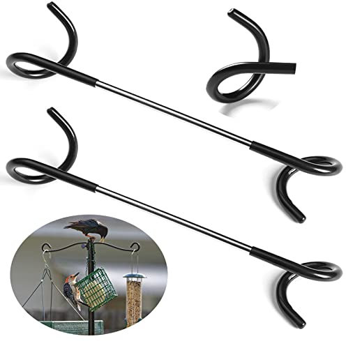 2 PCS Adjustable Wrap Hooks, Bird Feeder Pole Attachment, Extra Feeder Arm, Addition Pole Hook, Hanging Birdfeeder Accessories