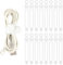 TamBee Cable Ties Reusable Silicone Cable Straps 16pcs White Cable Wire Ties Cable Cord Organizers for Earphone Phone Charger Audio Cable Computer (White)