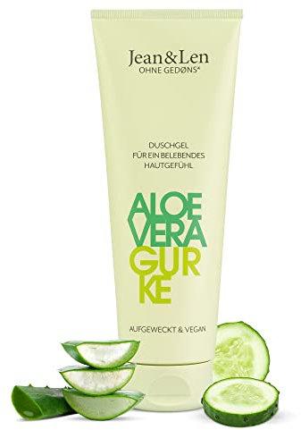 Jean & Len Duschgel Aloe Vera & Gurke, für alle Hauttypen geeignet, vegane Pflegeformulierung, für ein belebendes Hautgefühl, pH-hautideal, veganes Duschgel, 250 ml