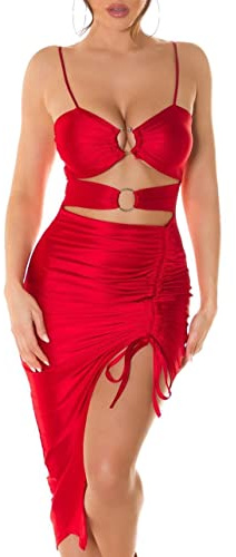 Hot Cutout Träger Party Kleid mit Raffung und High Low-Effekt One Size (Einheitsgröße)