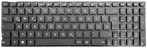 T-ProTek Teclado alemán compatible con Asus VivoBook Max X541UA-DM594T
