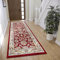 Hanse Home Reni Teppich Orientalisch – Orient Läufer klassisch dicht gewebt mit Ornamenten und Blumenmotiven Weicher Kurzflor für Schlafzimmer, Esszimmer, Wohnzimmer, Flur – Rot Creme, 80x240cm