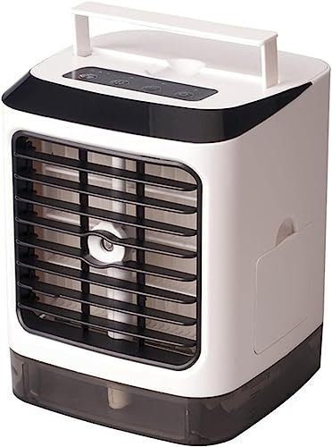3 in 1 480ml White Mini Portable USB Air Cooler Humidifier Purifier Cleaner 4 Gears LED Light Personal Space Air Cooling Fan