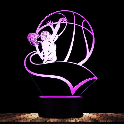 Jinson well 3D volleyball Nachtlicht Lampe optische Nacht licht Illusion 7 Farbwechsel Touch Switch Tisch Schreibtisch Dekoration Lampen perfekte mit Acryl Flat ABS Base USB Kabel Spielzeug