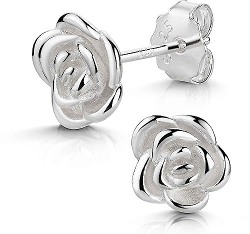 MATERIA by Matthias Wagner Rosen Ohrringe Silber 925 Damen Ohrstecker Blume matt klein SO-166