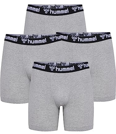 hummel Herren Boxershorts hmlBOXERS 4er Pack Grau Melange L