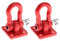 MOUMOUTEN 4PCS Grillo da Traino, Grillo Ad Anello a D per Impieghi Gravosi, Catene Robuste per Fuoristrada, Cattura di Blocco di Salvataggio per Auto da Arrampicata RC Assemblare(Rosso)