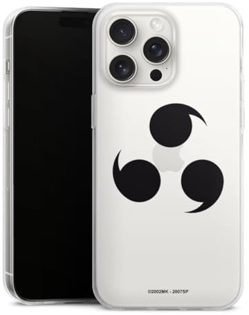 DeinDesign Silikon Hülle kompatibel mit Apple iPhone 15 Pro Max Case transparent Handyhülle Naruto Shippuden Sharingan Jutsu