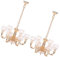 Toyvian 2st Puppenhaus-kronleuchter Puppenhaus-deckenleuchte Ornament Led-Mini-deckenleuchte 1 Puppenhaus-hängelampe Im Maßstab 12 Fake-Kerzen-kronleuchterlampe Retro-Lampe Miniatur