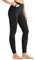 WILLIT Reitleggings Damen Reithose Silikon Vollbesatz High Waist Stretch Reithose mit Reißverschlusstasche Gürtelschlaufen Schwarz S