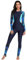 IMEKIS Women Full Body Rash Guard Swimsuit Long Sleeve Tropical One Piece Swimwear Padded Modest Swimming Costume UV UPF 50 Zipper Up Surfing Bathing Suit Beachwear Light Blue S