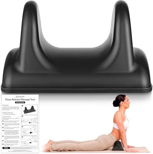 Psoas-Release-Massagegerät – Schwarz – Rücken- und Hüftbeuger-Muskelstrecker – Triggerpunkt-Tiefengewebsmassagegerät zur Schmerzlinderung – von Cozlow