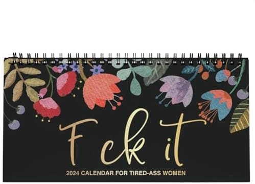 Kangtm Schreibtischkalender 2024 Kalender für MüDe Frauen - It 2024 Kalender Sweary Calendar Planner B