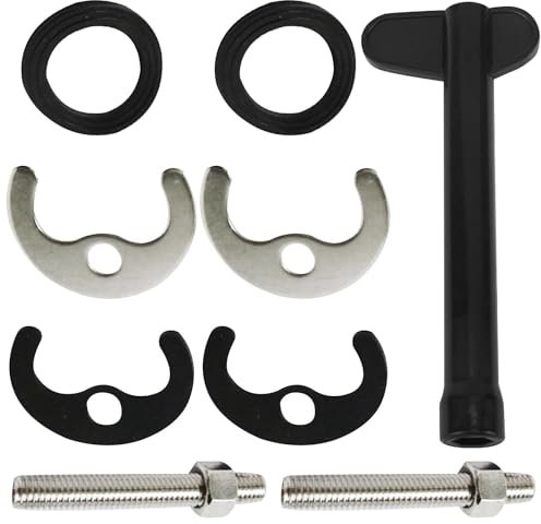 9pcs Tap Fixing Fitting Kit, Basin Washer Sink Tap Repair Kit, Monobloc Tap Fixing Kit, Plumbing Tap Washers and Nuts, Durable and Easy to Install, Essential Plumbing Tools