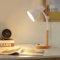 kaixunl Metall und Holz Schreibtischlampe, Nordischer Moderner Stil Desk Lamp, Metall Nachttischlampe, Lampenkopfrichtung Verstellbar, für Schlafzimmer, Arbeitszimmer, Kinderzimmer, E27, D15 X H47