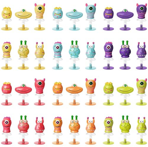 AMFUN 36 Stück Monster Springspielzeuge, Hüpfmonster Gastgeschenke, Monster Party Deko, Springendes Monster für Kinder, Spielzeug, Geburtstagsgeschenke