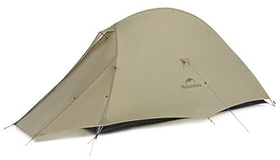 Naturehike Cloud Up Pro Zelt, 2024 Upgrade, ultraleichte Zelte, 1,75 kg (alles Zubehör im Lieferumfang enthalten), Doppelzelt für 2 Personen, für Radfahren, Camping, Rucksackreisen (Khaki, Einzelbett)