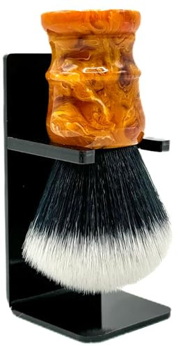 Parker Solar Storm Ultra-Soft, Synthetischer Rasierpinsel - 28 mm Smoking-Knoten - Hohe Dichte für überlegenes Schäumen + Acrylständer