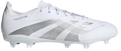 adidas Unisex Predator League FG/MG Fußballschuh Cloud White/Silver Metallic/Bright Royal 41 1/3